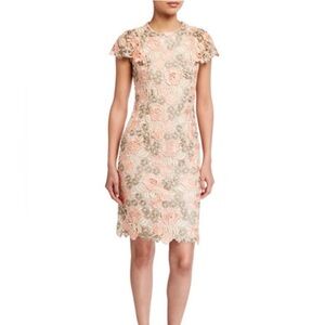 Calvin Klein Dress Women’s Size 6 Embroidered Floral Luxury Fall Vintage